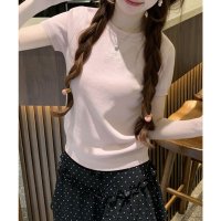 Lace Ladies/レースレディース Lace Ladies バックリボン クルーネック 半袖 ニット プルオーバー/508241547