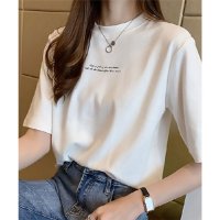 Lace Ladies/レースレディース Lace Ladies 配色 ロゴプリント クルーネック 半袖 Tシャツ/508241562