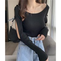Lace Ladies/レースレディース Lace Ladies 袖リボン オープンカット リブ ニット プルオーバー/508241582