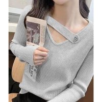 Lace Ladies/レースレディース Lace Ladies ハート モチーフ付き Vネック リブ ニット プルオーバー/508241585