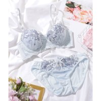 Lace Ladies/レースレディース Lace Ladies 【2点セット】フラワー 刺繍 レース ブラ&ショーツ【返品不可商品】/508241591