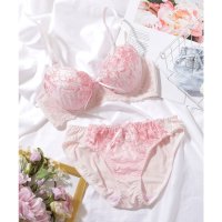 Lace Ladies/レースレディース Lace Ladies 【2点セット】フラワー 刺繍 レース ブラ&ショーツ【返品不可商品】/508241591