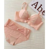 Lace Ladies/レースレディース Lace Ladies 【2点セット】レース ギャザー ノンワイヤー ブラジャー&ショーツ【返品不可商品】/508241616
