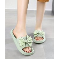 Lace Ladies/レースレディース Lace Ladies 配色 ビッグ リボン スライド フラット サンダル/508241658