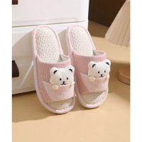 Lace Ladies/レースレディース Lace Ladies ベア ワッフル オープン フラット スリッパ/508241680