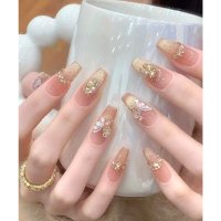Lace Ladies/レースレディース Lace Ladies バタフライ アート ラメ グラデーション ネイルチップ【返品不可商品】/508241705