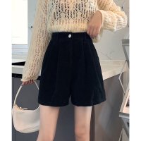 Lace Ladies/レースレディース Lace Ladies コーデュロイ タック ハイウエスト フレア ショート パンツ/508241736