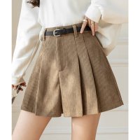 Lace Ladies/レースレディース Lace Ladies コーデュロイ プリーツ ハイウエスト ショート パンツ/508241738