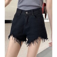 Lace Ladies/レースレディース Lace Ladies ハイウエスト ダメージ デニム ショート パンツ/508241740