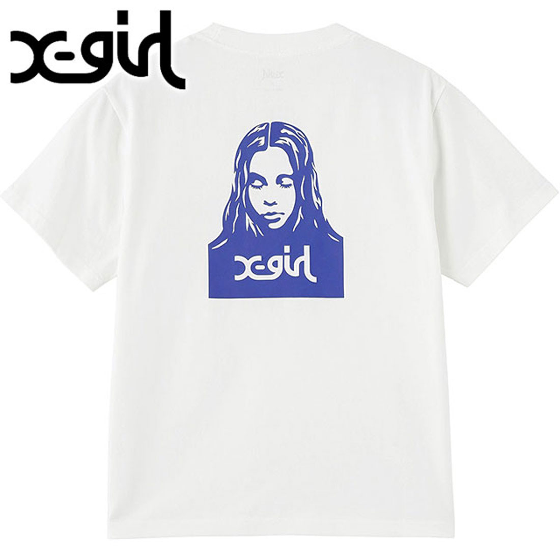 エックスガール　Tシャツ　プリントTシャツ　綿　大きいサイズ　ホワイト　XL エックスガール X－girl FACE S/S TEE WHITE ホワイト 白