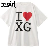 X-girl/エックスガール X－girl STENCIL I LOVE XG LOGO S/S BIG TEE DRESS WHITE ホワイト 白 [1052520410/508242143