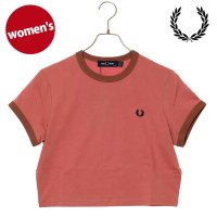 FRED PERRY/フレッドペリー FRED PERRY CROPPED RINGER T－SHIRT PUTTY－PINK [G9163－X90]/508242174