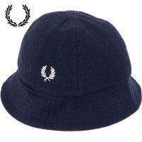 FRED PERRY/フレッドペリー FRED PERRY SEERSUCKER BUCKET HAT NAVY [HW9677－608]/508242176