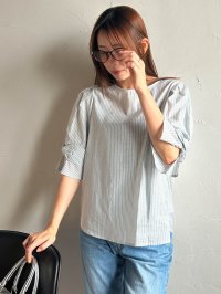 LAUTREAMONT/ロートレアモン LAUTREAMONT 【WEB限定】ラメストライプ袖タックブラウス ≪手洗い可能≫/508243673