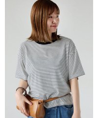 Lugnoncure/【接触冷感】細ボーダーTシャツ/508244456