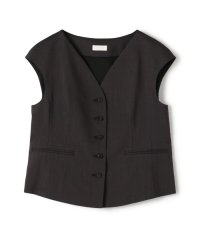 Ballsey/トリアセテートリネンストレッチ キャップスリーブジレ/508244531