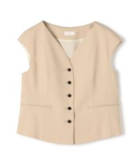 Ballsey/トリアセテートリネンストレッチ キャップスリーブジレ/508244531