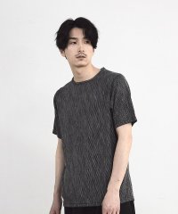 RATTLE TRAP/ストライプジャガード杢Tシャツ/508244547