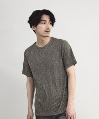 RATTLE TRAP/ストライプジャガード杢Tシャツ/508244547