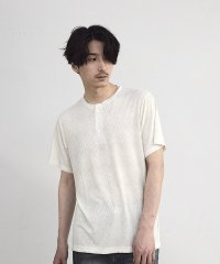 RATTLE TRAP/ヘリンボーンジャガードヘンリーネックTシャツ/508244549