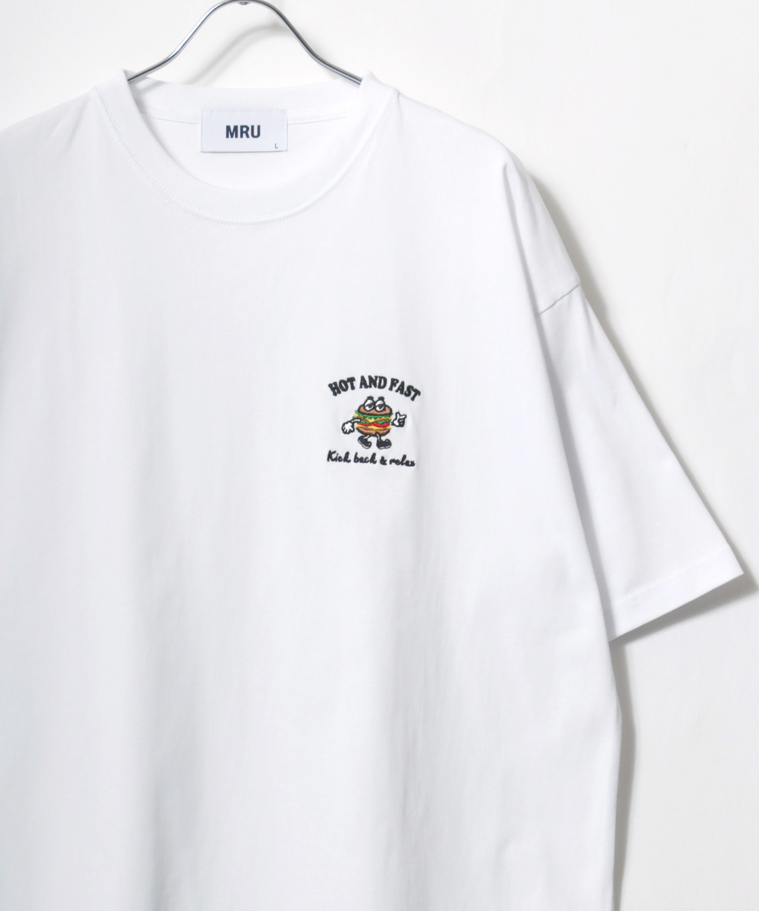 エムアールユー MRU ワンポイント 胸刺繍 半袖Tシャツ アニマル