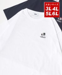 MRU/エムアールユー MRU オーバーサイズ アニマル/髭おじさん ワンポイント刺繍 半袖Tシャツ 大きいサイズ/508244825