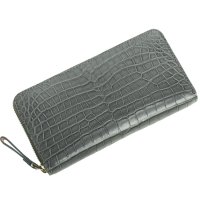 sankyoshokai/サンキョウショウカイ 三京商会 クロコダイルレザー 長財布 マット加工 一枚革/508244929