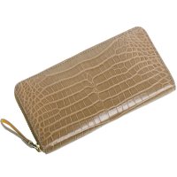 sankyoshokai/サンキョウショウカイ 三京商会 クロコダイルレザー 長財布 マット加工 一枚革/508244929