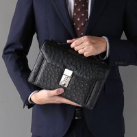 sankyoshokai/サンキョウショウカイ 三京商会 オーストリッチ メンズ セカンドバッグ ダイヤルロック式/508244989