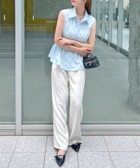 futier land/フューティアランド Futier Land フレンチスリーブシャーリングブラウス/508244994