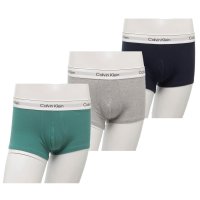 Calvin Klein/カルバン クライン Calvin Klein インナー ローライズトランクス 3枚セット アンダーウエア 下着 グリーン グレー メンズ CALVIN KLEI/508245055