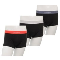 Calvin Klein/カルバン クライン Calvin Klein インナー ローライズトランクス 3枚セット アンダーウエア 下着 ブラック メンズ CALVIN KLEIN NB/508245056