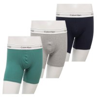 Calvin Klein/カルバン クライン Calvin Klein インナー ボクサーブリーフ 3枚セット アンダーウエア 下着 グリーン グレー メンズ CALVIN KLEIN /508245059