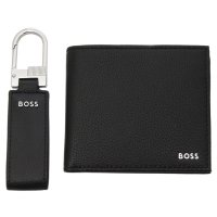 HUGOBOSS/ヒューゴボス HUGO BOSS ボス 二つ折り財布 キーホルダー ギフトセット ウォレット キーリングセット ブラック メンズ HUGO BOSS 50523/508245064