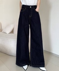 LOWO/ロワ LOWO ハイウエストワイドシルエットデニムパンツ/508245237