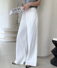 LOWO/ロワ LOWO ハイウエストワイドシルエットデニムパンツ/508245237