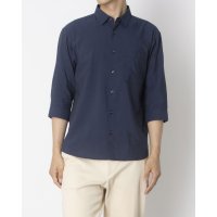 JEANS MATE/ジーンズメイト JEANS MATE BLUE STANDARD COOLMAX リネン混 7分袖 シャツ/508245471
