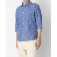 JEANS MATE/ジーンズメイト JEANS MATE BLUE STANDARD COOLMAX リネン混 7分袖 シャツ/508245471
