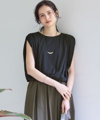 NIJYUSANKU（LARGE SIZE）/【SLOW/一部店舗限定】ファインゲージ ギャザー Tシャツ/508245785