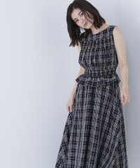 NATURAL BEAUTY BASIC/モノトーンチェックワンピース/508221977