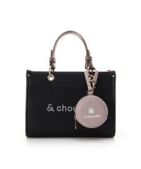 & chouette/ポーチ付き ドットロゴデザインハンドバッグ/508224075