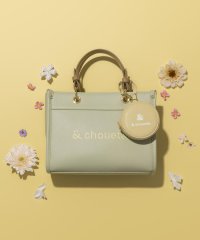 & chouette/ポーチ付き ドットロゴデザインハンドバッグ/508224075