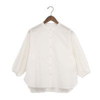 BRODIAEA/ブローディア BRODIAEA 袖レースノーカラー7分袖ブラウス/508237280