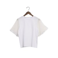 EGLANTINE/エグランティーヌ EGLANTINE 袖チュールレイヤード半袖カットソー/508245164