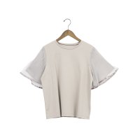 EGLANTINE/エグランティーヌ EGLANTINE 袖チュールレイヤード半袖カットソー/508245164
