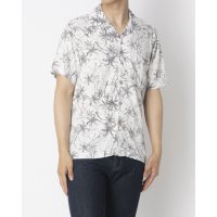 JEANS MATE/ジーンズメイト JEANS MATE BLUE STANDARD レーヨン 総柄 プリント オープンカラーシャツ 接触冷感/508245470