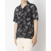 JEANS MATE/ジーンズメイト JEANS MATE BLUE STANDARD レーヨン 総柄 プリント オープンカラーシャツ 接触冷感/508245470