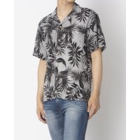 JEANS MATE/ジーンズメイト JEANS MATE BLUE STANDARD レーヨン 総柄 プリント オープンカラーシャツ 接触冷感/508245470
