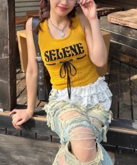 SPIRALGIRL/スパイラルガール SPIRALGIRL SELENEリボンノースリニット/508245622