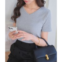 KOBE LETTUCE/コウベレタス KOBE LETTUCE [ S M L ] 選べるタイプの細リブ半袖Tシャツ【new浅Vネック】 [C3654]/508245709